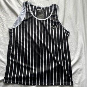 BNWT mens Pump Underwear Navy Red Striped Tank Top Size Small Sleeveless